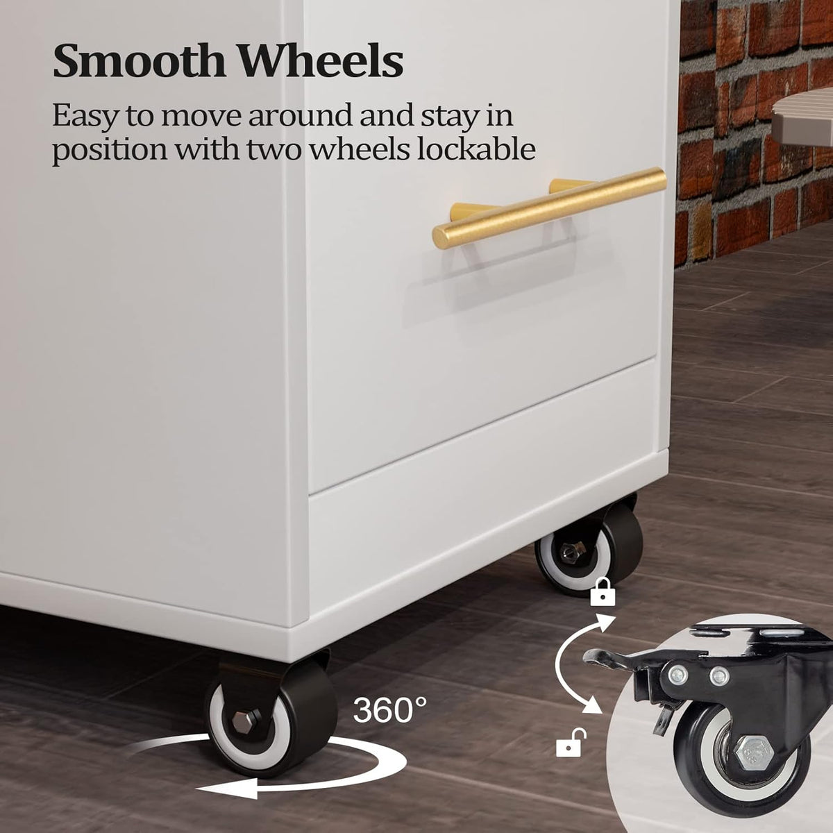 Wood Salon Trolley Cart with Wheels U4398