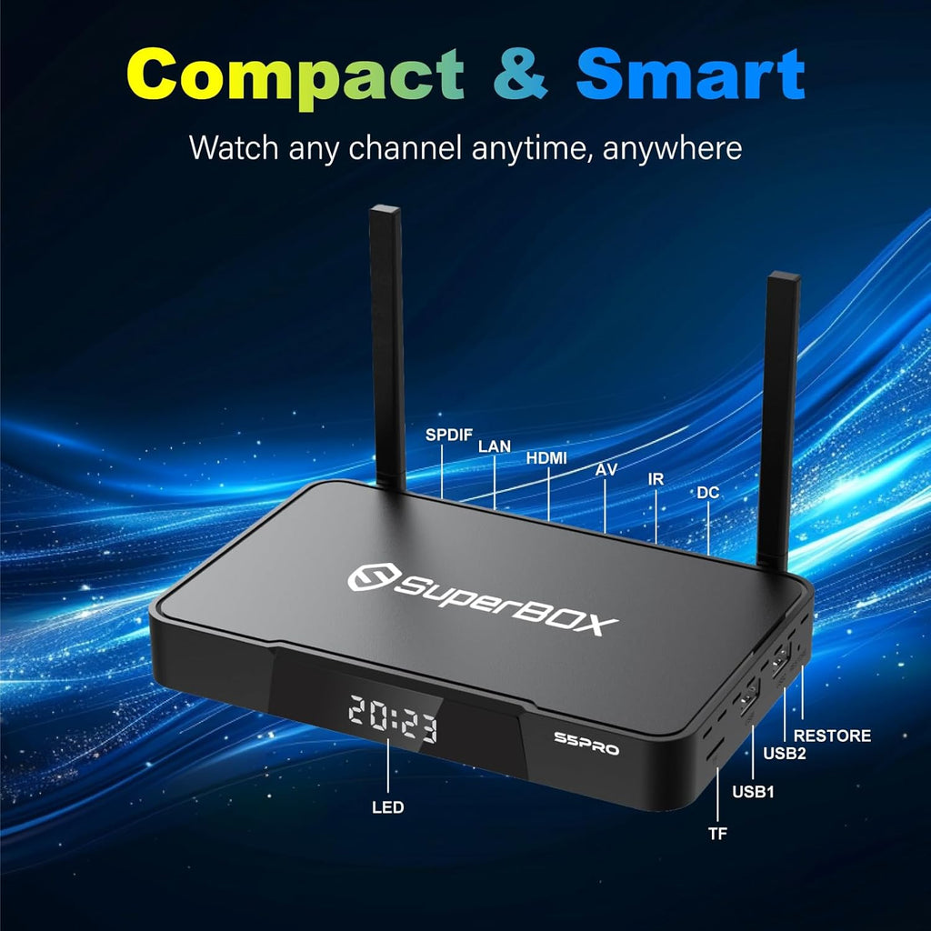 TV Box with 4GB RAM + 32GB ROM, Dual Band Wifi, Voice Remote D51758