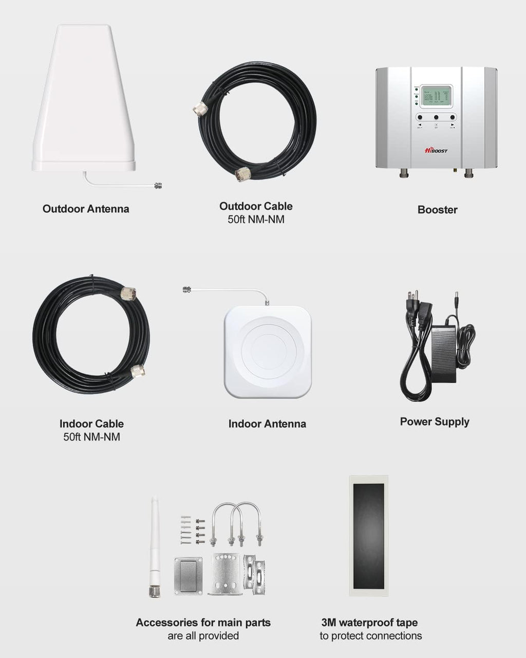 Cell Phone Signal Booster up to 15,000 sq ft 5G 4G LTE J201233