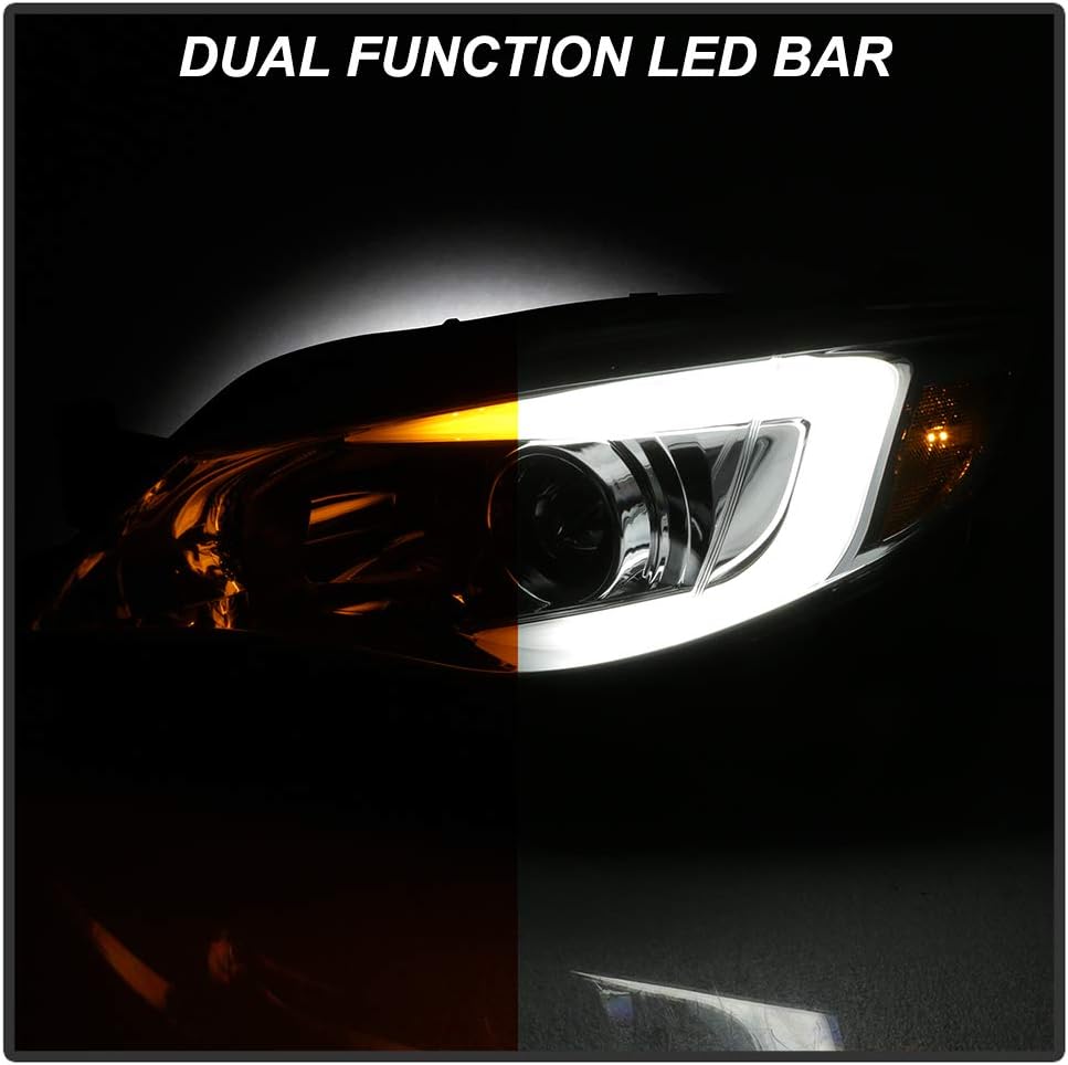 Chrome LED Projector Headlights E2335