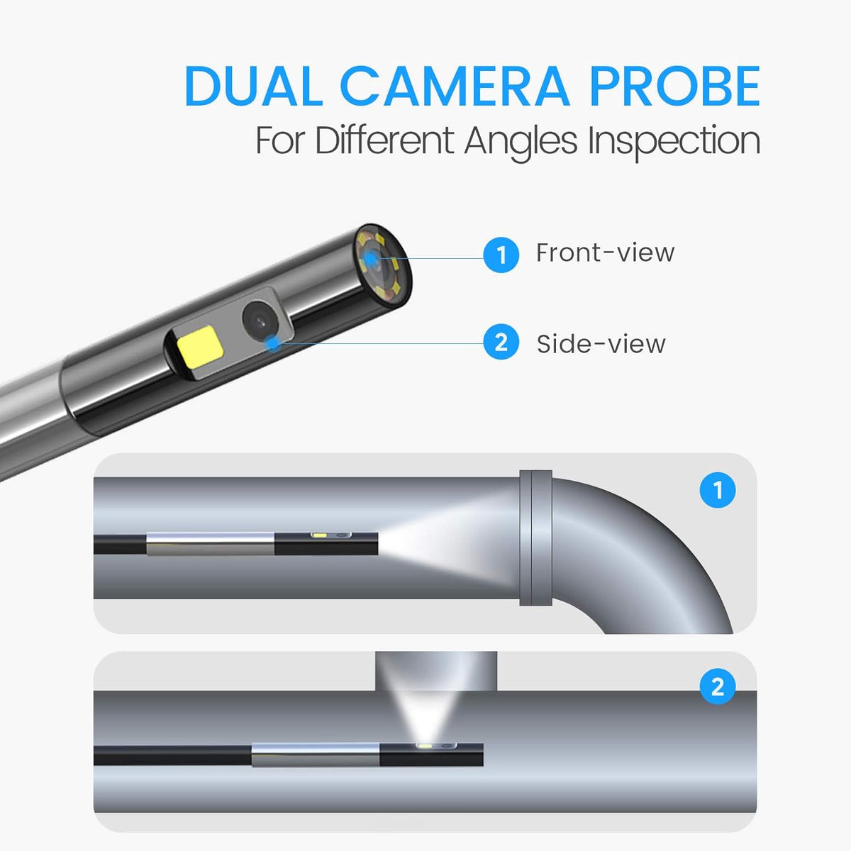 1080P Waterproof Dual Lens Inspection Camera with 5 Monitor V6778