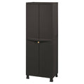 Brown Resin Plastic Rattan Storage Cabinet A55439