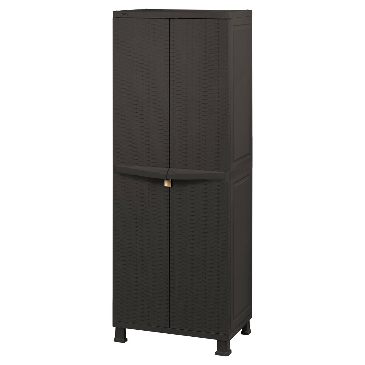 Brown Resin Plastic Rattan Storage Cabinet A55439