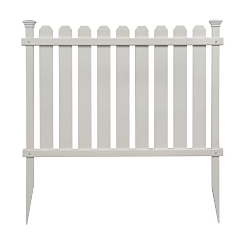 White 2.5ft H x 3.5ft W No-Dig Garden Fence Kit (2 Panels) U485413