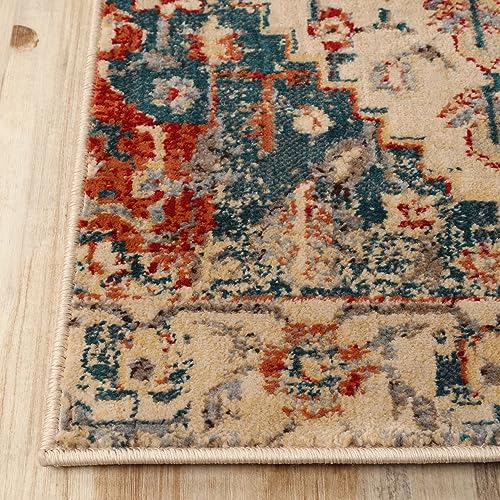4ft x 6ft Multicolor Patchwork Area Rug E1652