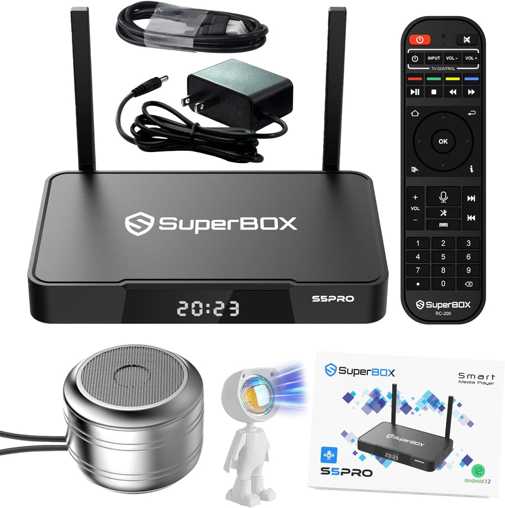 TV Box with 4GB RAM + 32GB ROM, Dual Band Wifi, Voice Remote D51758