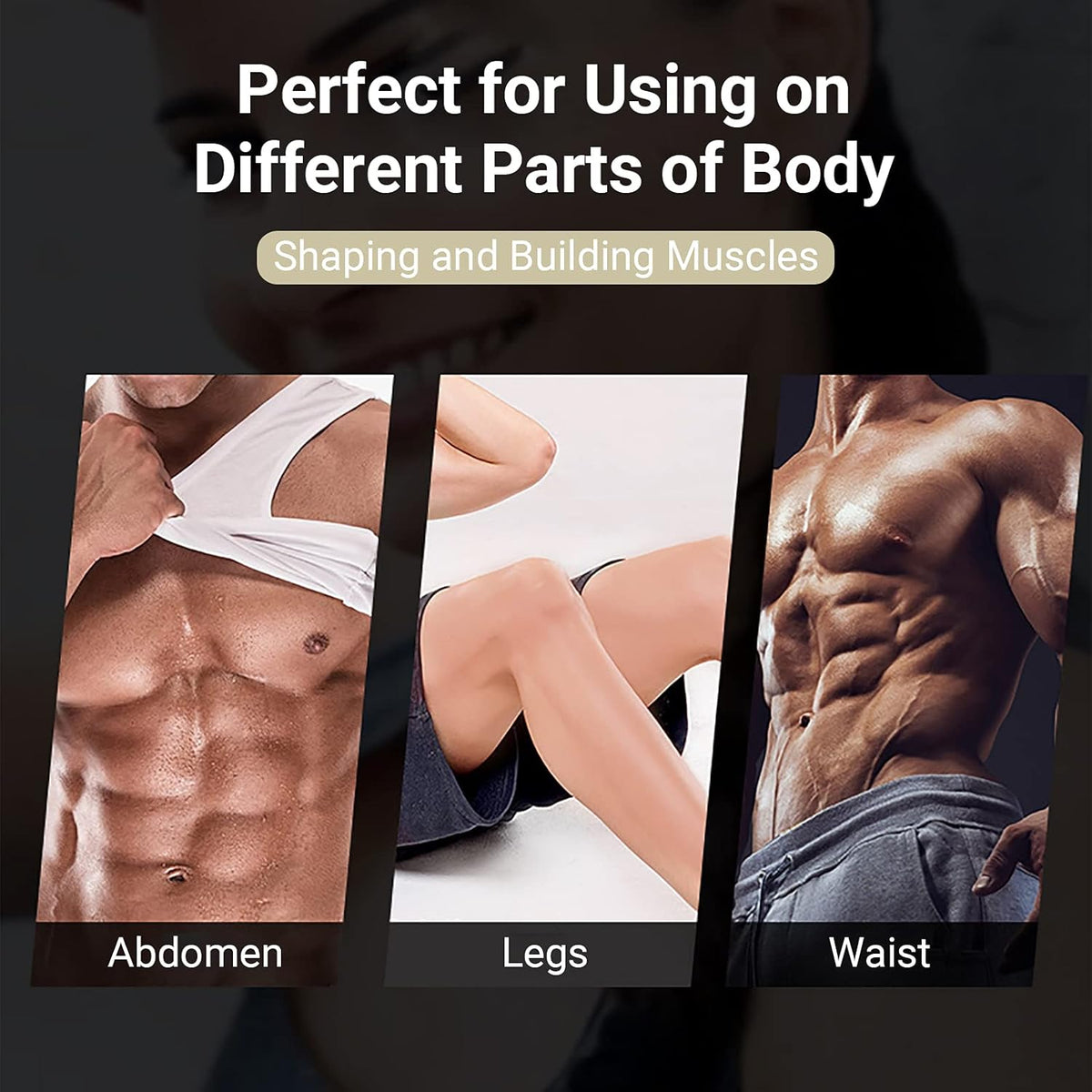 Abs Stimulator EMS Muscle Stimulator Rechargeable with Spray Bottle Pack of 2 C323