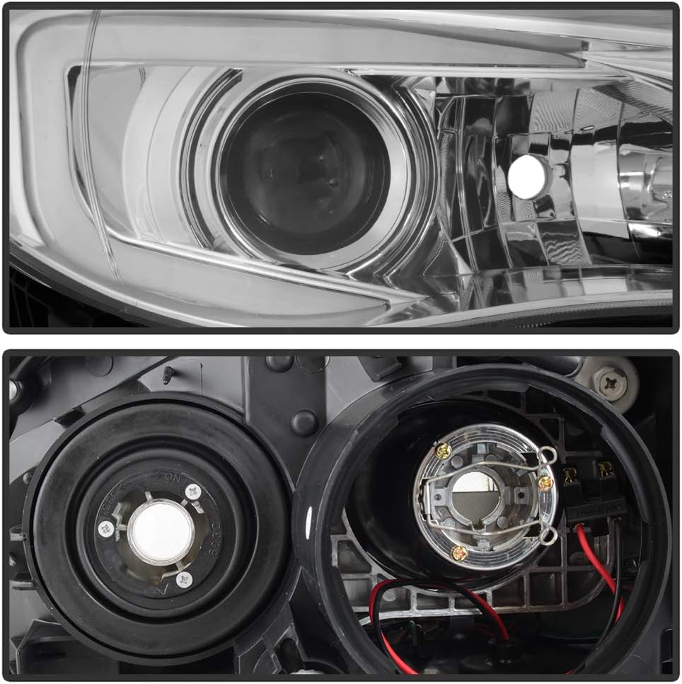 Chrome LED Projector Headlights E2335