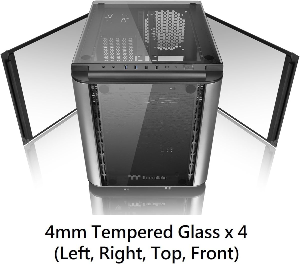 Black ATX Mid Tower Computer Case with 3 120mm ARGB Fans N631