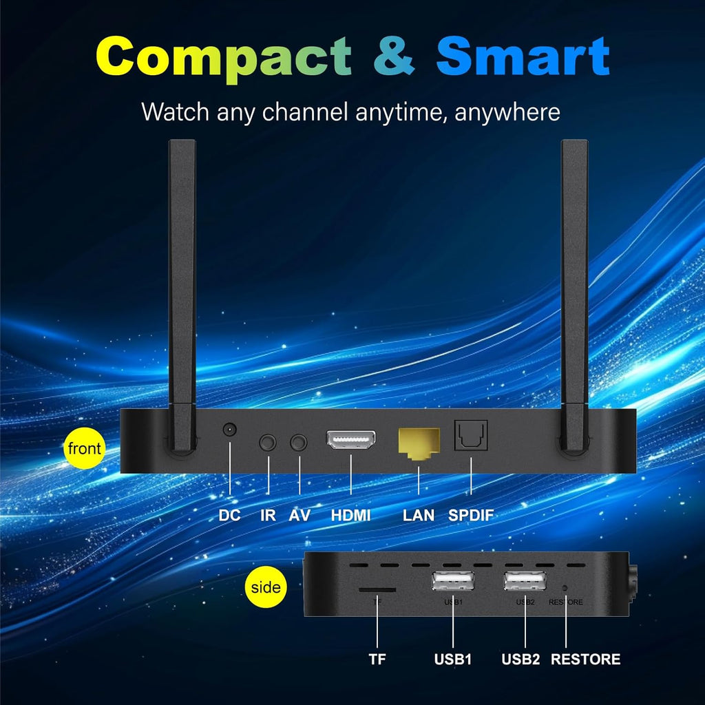 TV Box with 4GB RAM + 32GB ROM, Dual Band Wifi, Voice Remote D51758