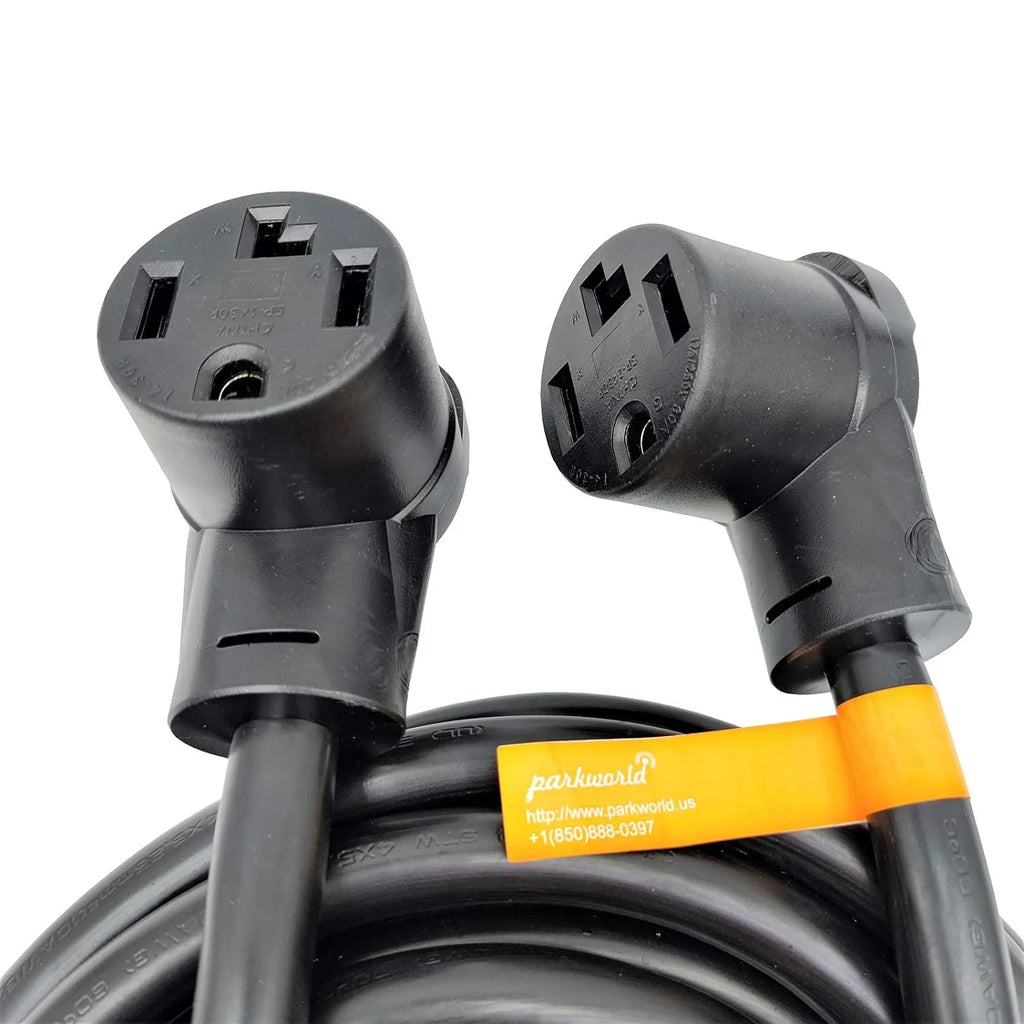 NEMA 14-30 Splitter, 14-30P Male Plug To Dual 14-30R Female Receptacle, 4-Prong 30 AMP Y Adapter Cord (20 Feet) W3248