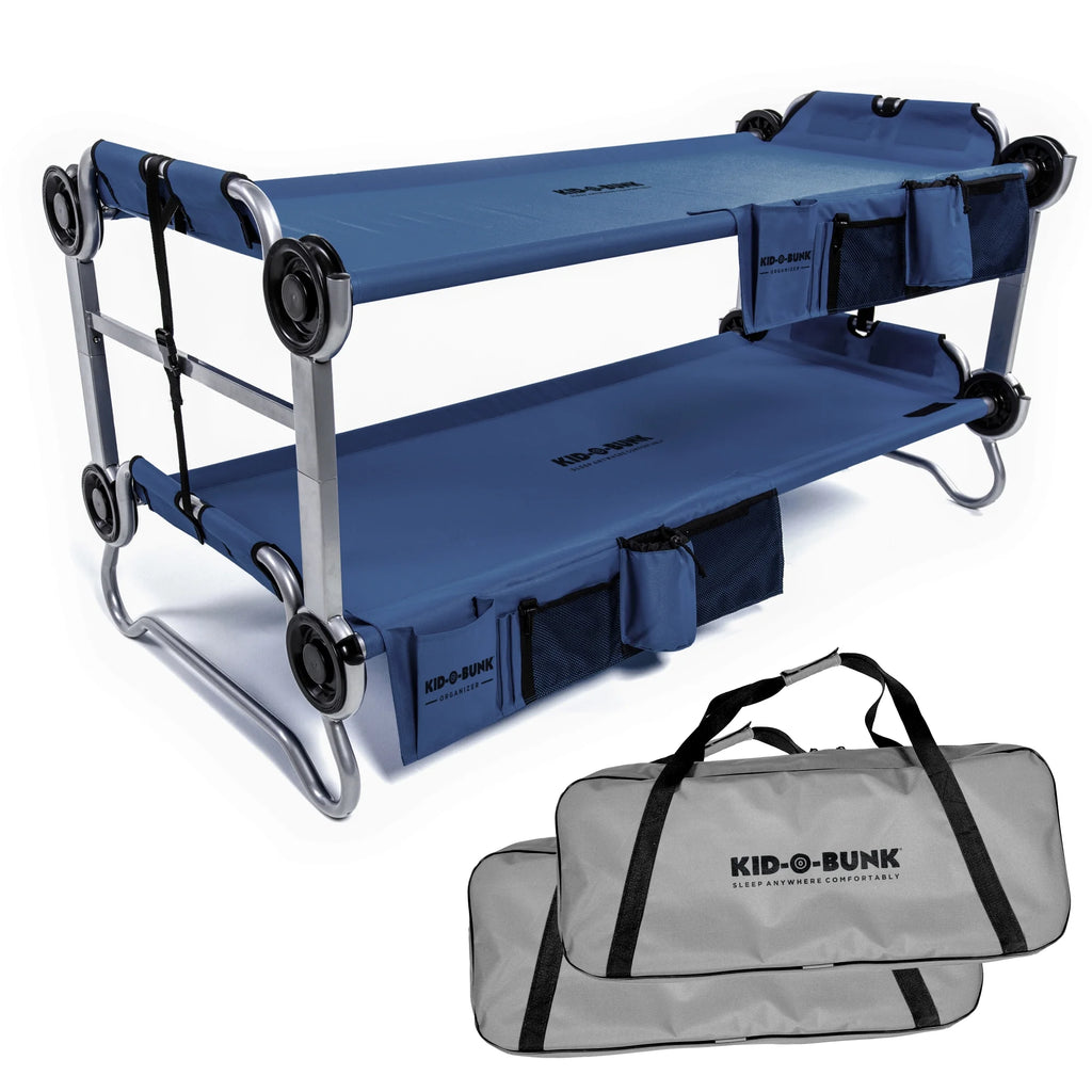 Navy Double Cot with Storage Organizers M1619