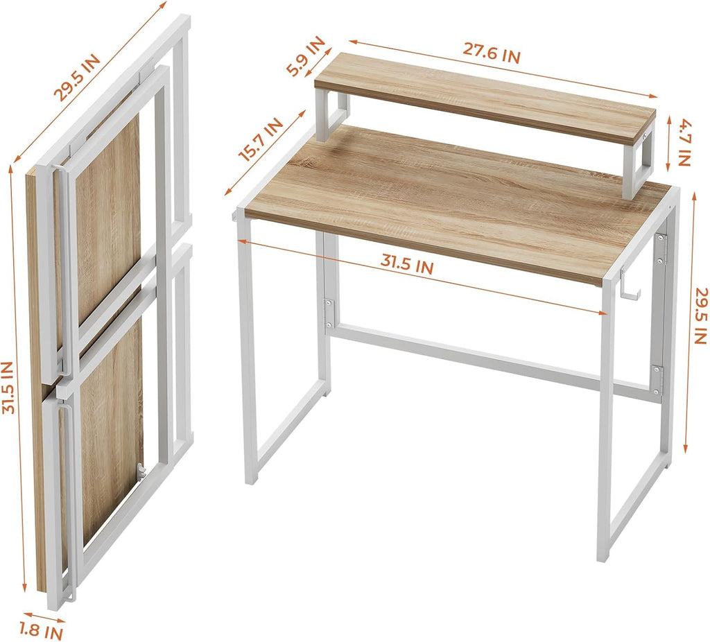 31.5 inch Folding Desk with Led Lights G362
