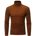 Men Turtleneck Long Sleeve T Shirt Slim Fit Solid Thermal Tops U340493