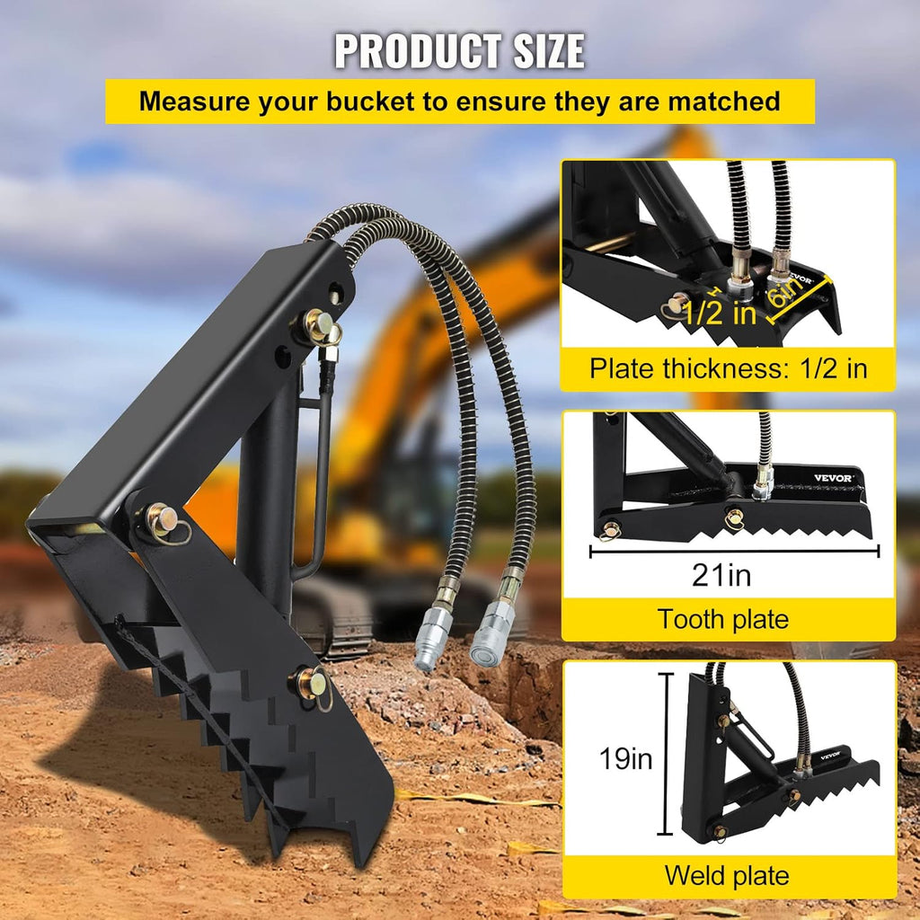 21 inch Hydraulic Backhoe Thumb Attachment with Cylinder L875785