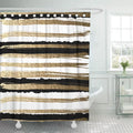 Futuristic Drawn by Brush Gold Paints and Black Ink Bathroom Decor Bath Shower Curtain 60x72 inch Y5822