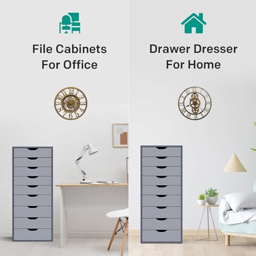 Black 9 Drawer Wood Dresser Y676304