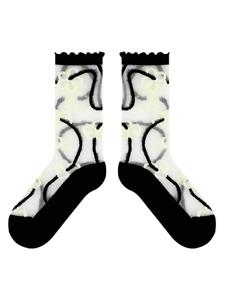 Printed Sheer Stockings P809690