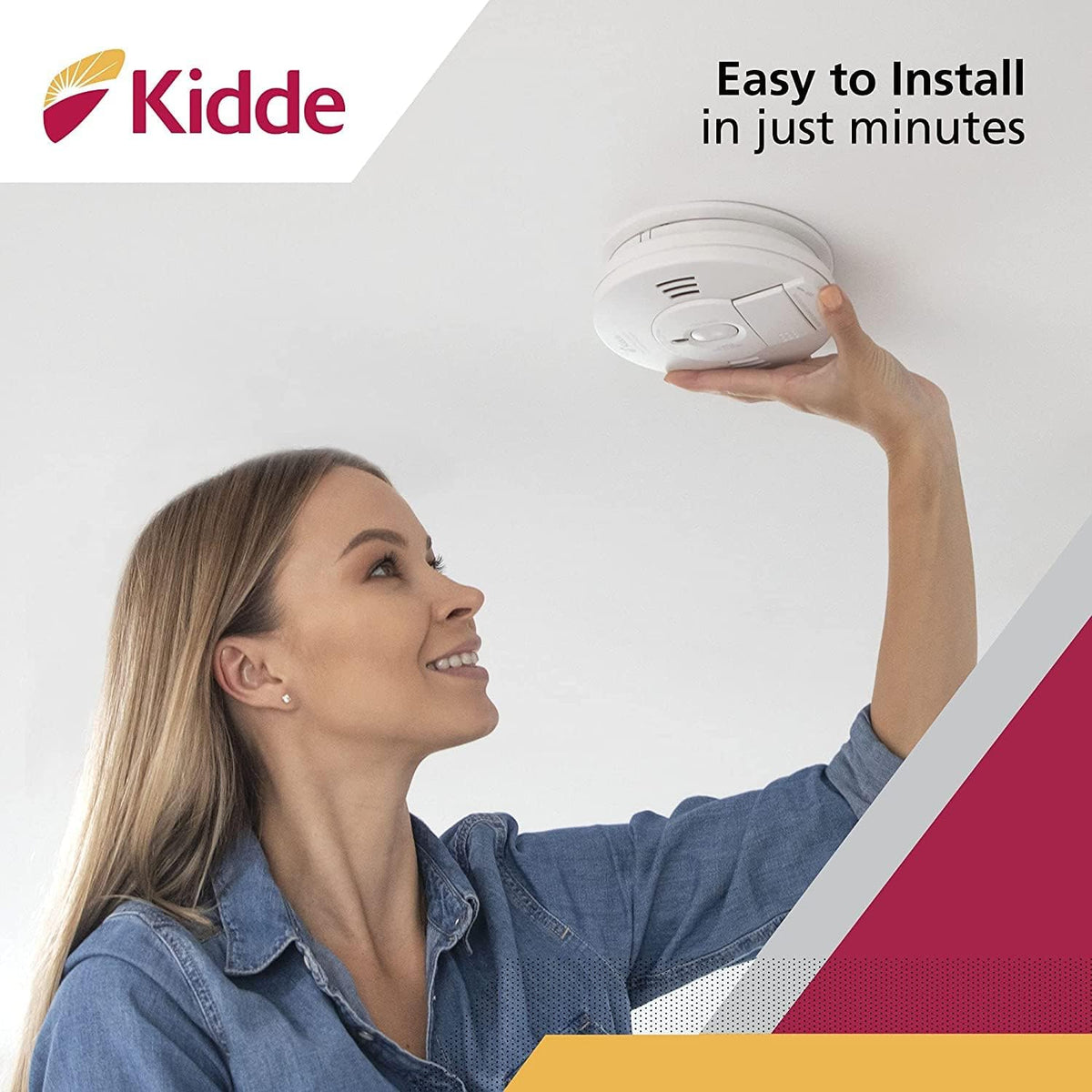 Hardwired Smoke & Carbon Monoxide Detector with Battery Backup, Pack of 2 W3981