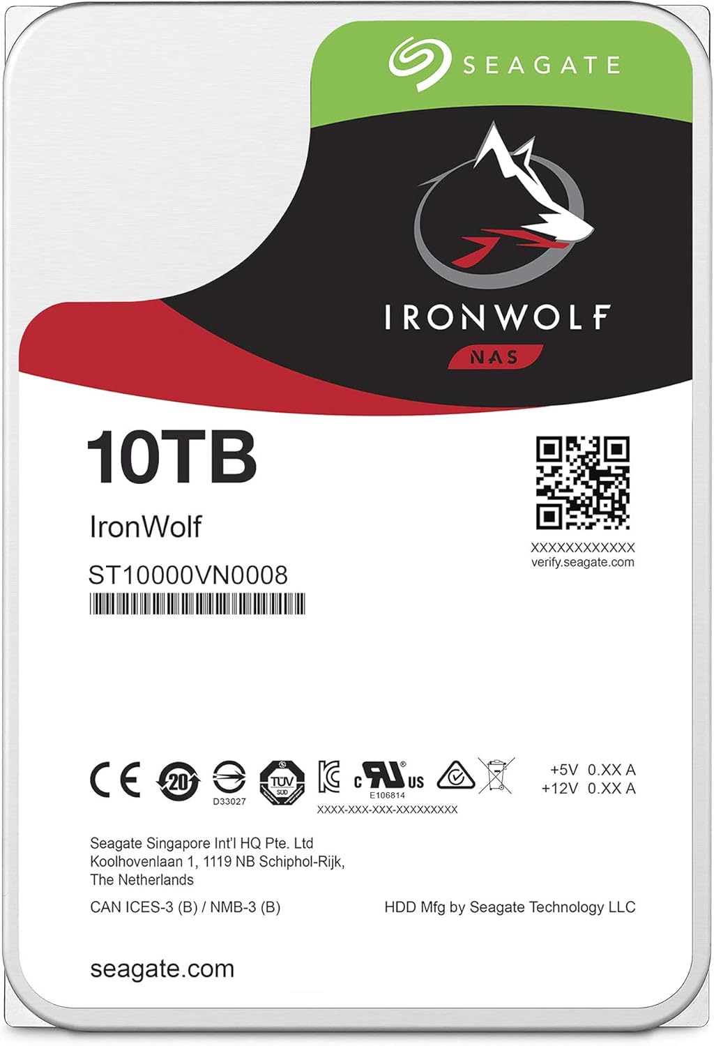 10TB NAS Internal Hard Drive HDD CMR 3.5 Inch SATA 6Gb/s 7200 RPM 256MB Cache O671