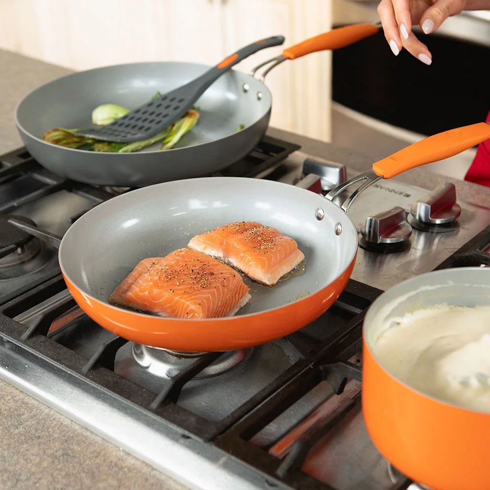 15 Pieces Orange Cookware Set H108855
