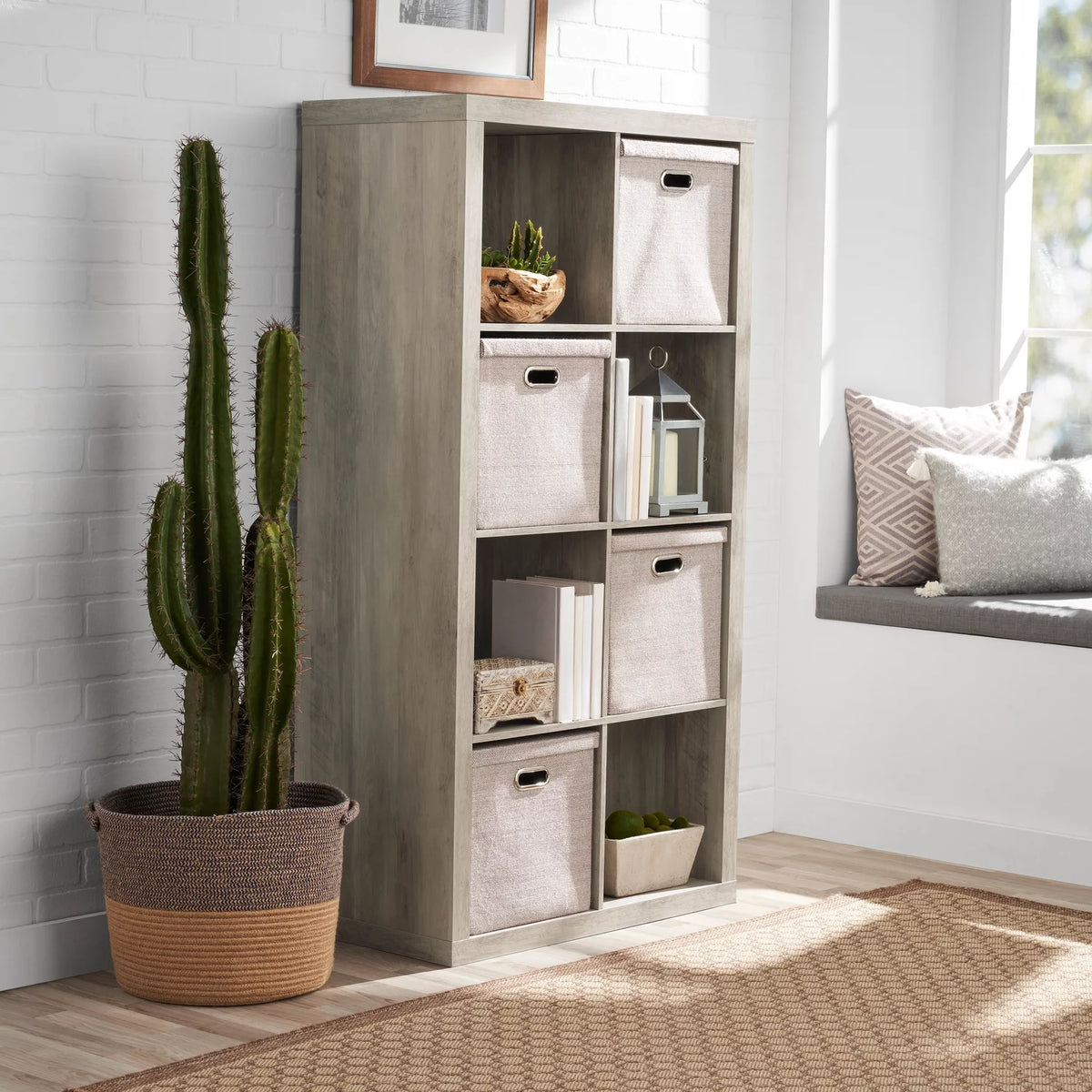 8-Cube Storage Organizer, Rustic Gray A47949
