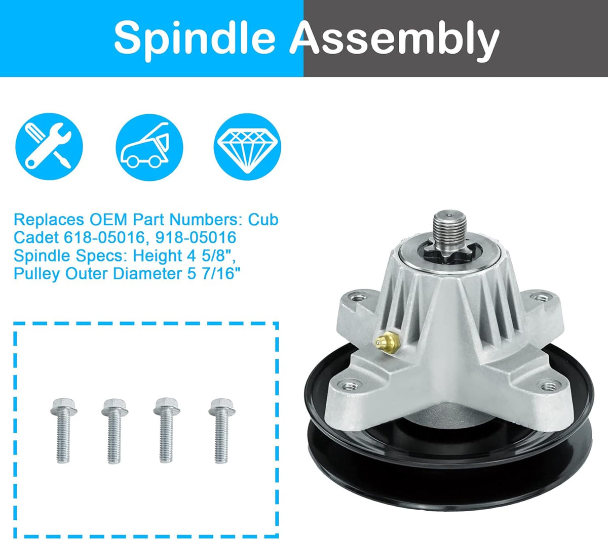 Spindle Assembly for 50 inch Deck 3 Pack X428
