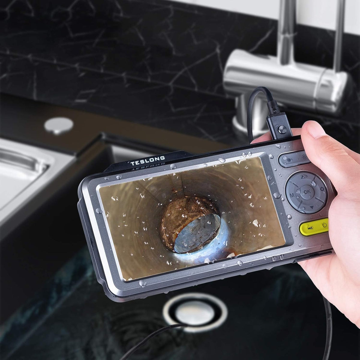 1080P Waterproof Dual Lens Inspection Camera with 5 Monitor V6778