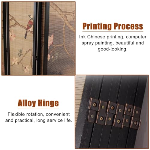 6 Panel Folding Room Divider, 175cm Tall P280404