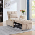 4-in-1 Folding Velvet Sleeper Chair Bed with Storage Pockets C844