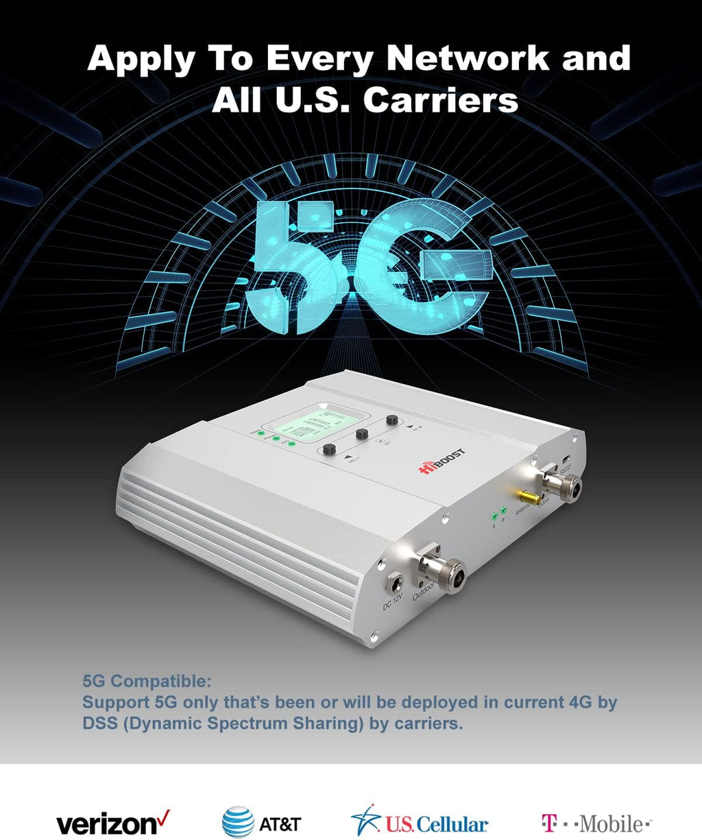 Cell Phone Signal Booster up to 15,000 sq ft 5G 4G LTE J201233