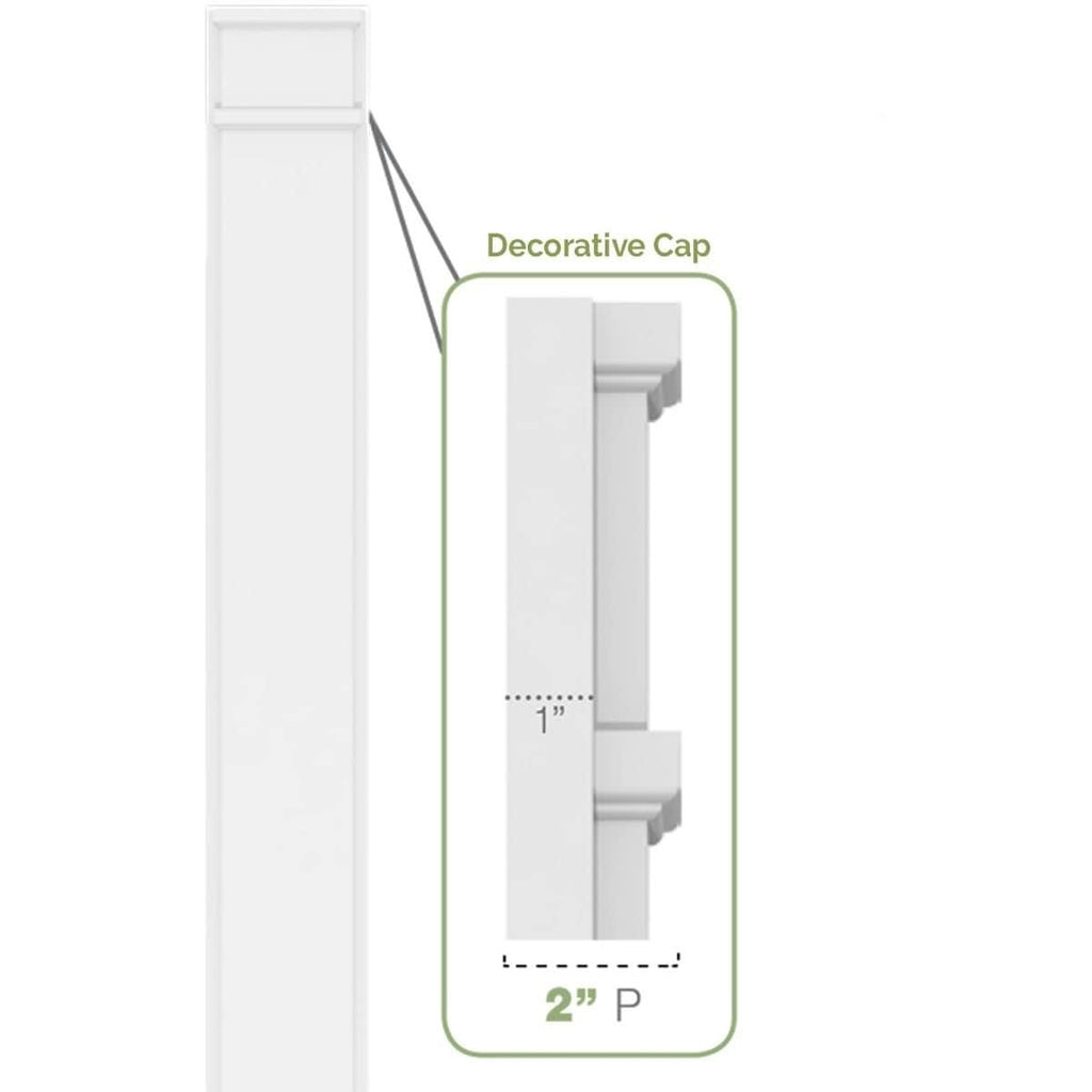 PVC Pilaster with Capital & Base (Pair) W698