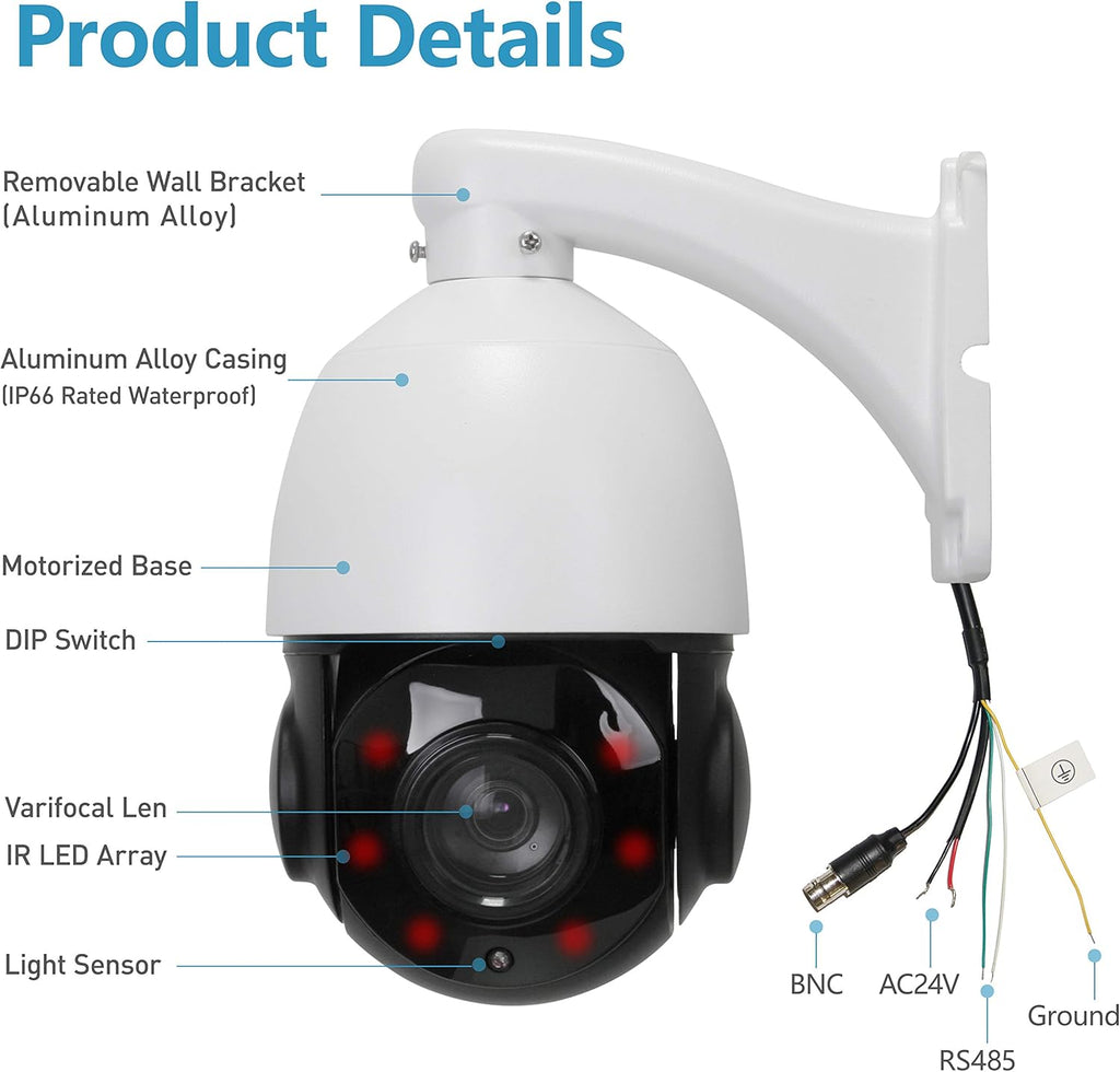 2MP Outdoor PTZ Security Camera 20X Optical Zoom I6240