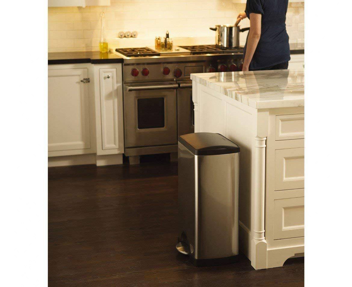 Rectangular Stainless Steel Step Trash Can 38 L L937
