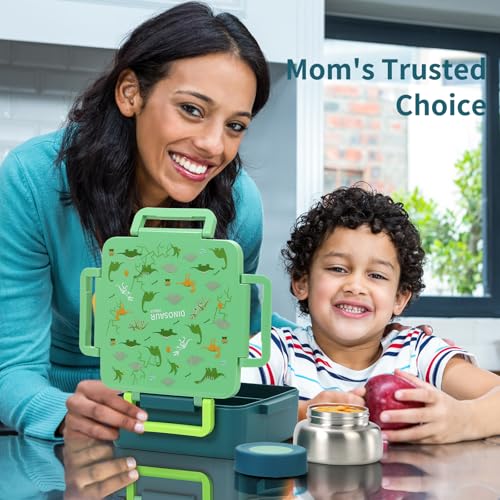 Green Insulated 4 Compartment Bento Box X50658