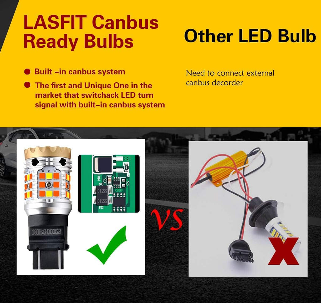 3157 LED Switchback White Amber Turn Signal Bulb Pack of 2 S780
