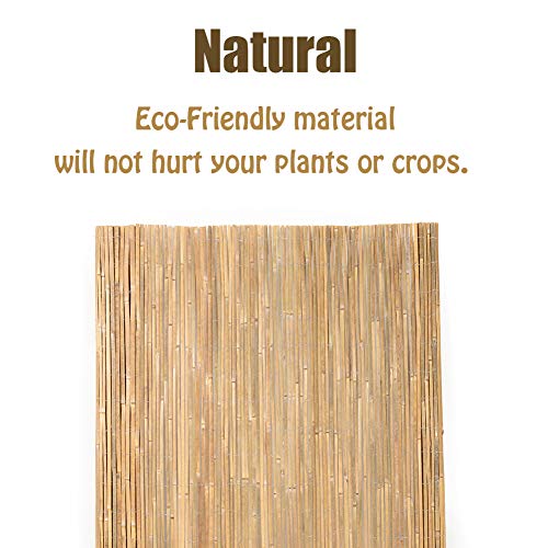Natural Bamboo Slat Screening Privacy Fence Panel Roll (1.2m x 4m) F7224