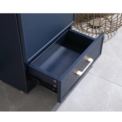 Blue 1 Door 1 Drawer Bathroom Vanity with Sink V41332
