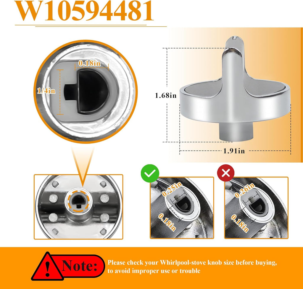 5 Pack Gas Stove Range Knobs A65417
