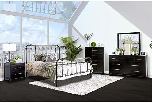 King Black Platform Bed R84195