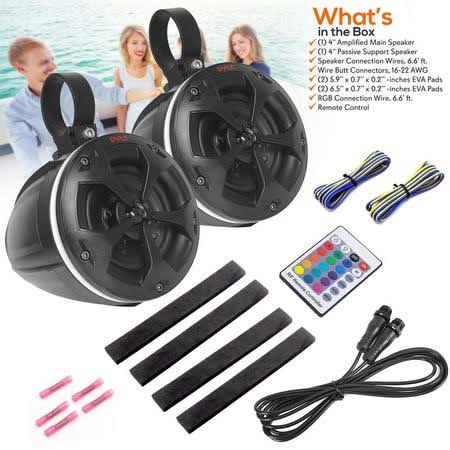 Waterproof 2 Way 4 inch 800W Marine Grade Tower Speakers R954