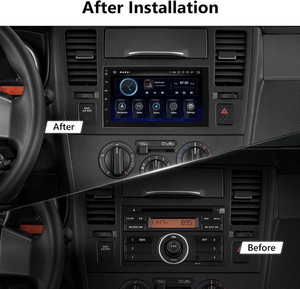 Android 11 Car Stereo with CarPlay Android Auto 7 Inch Double Din O34165