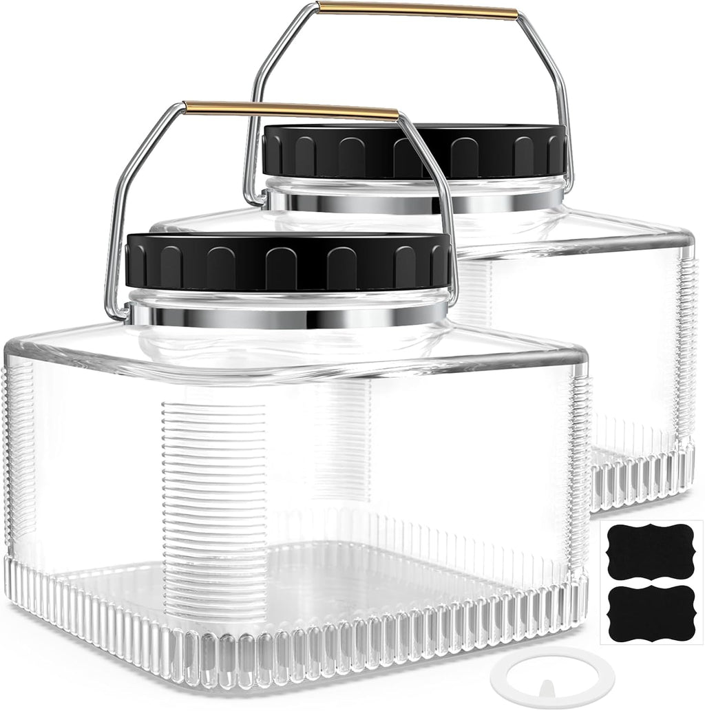 2 Pack 1 Gallon Glass Jar with Screw Lids W193282