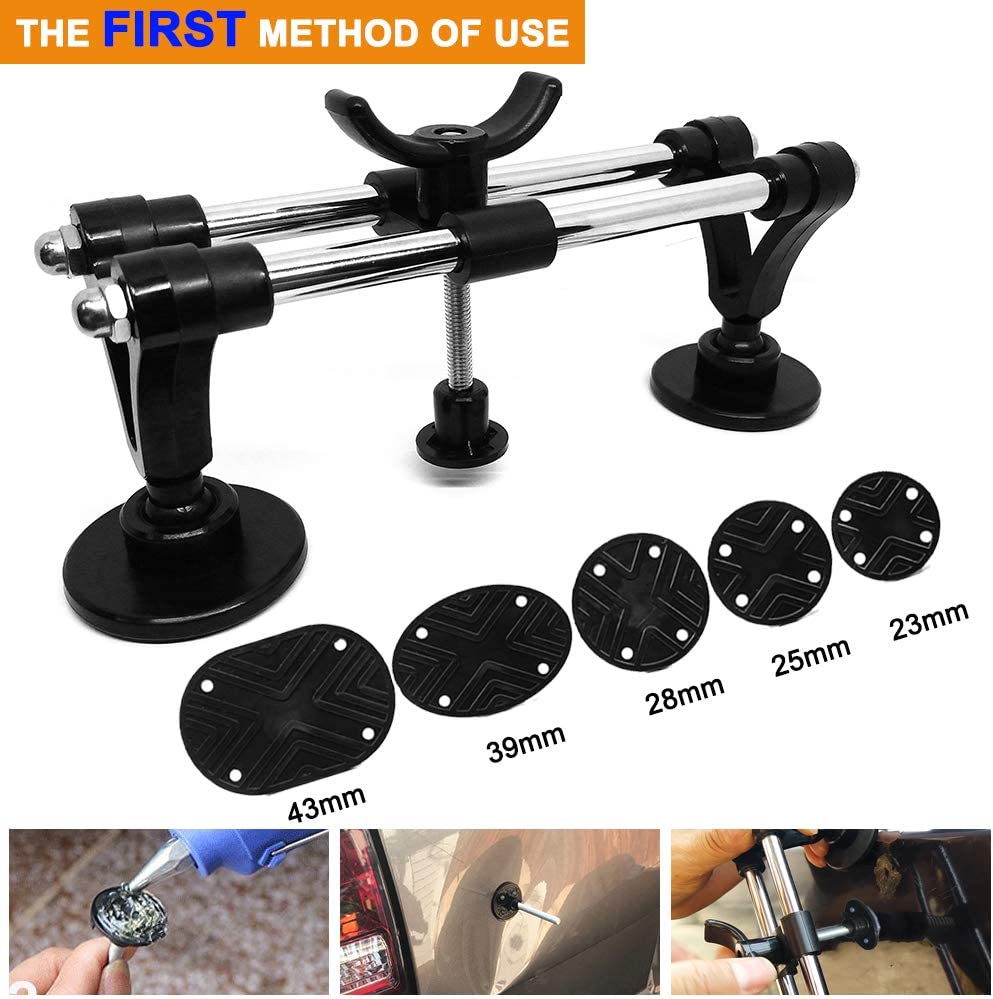 Auto Body Repair Tool Kit with Double Pole Bridge Dent Puller and Glue Set E1676