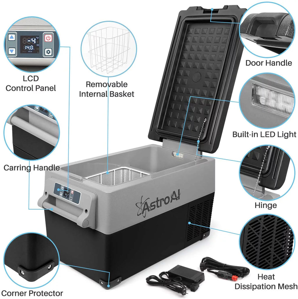 37 Quart Portable Refrigerator Freezer 12/24V DC 100/240V AC U5142