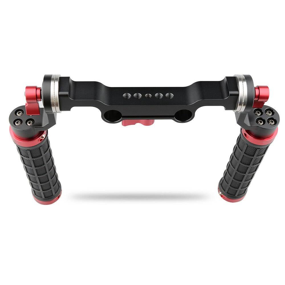 Rubber Handle Rig & 15mm Rod Clamp with ARRI Rosette Adapter B560