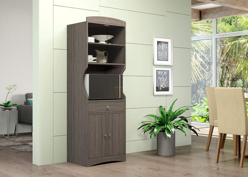 Grey Microwave Stand with Cabinet K69429