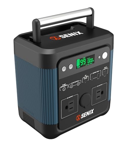 Portable Power Station 518Wh Lithium Battery 120V 600W Pure Sine Wave AC Outlets USB-A/C Car Charger LED Light M53819