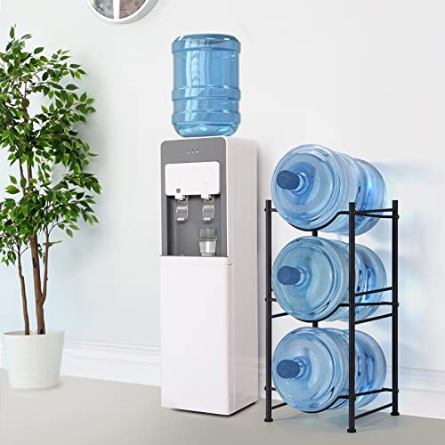 Black 3 Tier Heavy Duty Water Jug Storage Rack Y474551