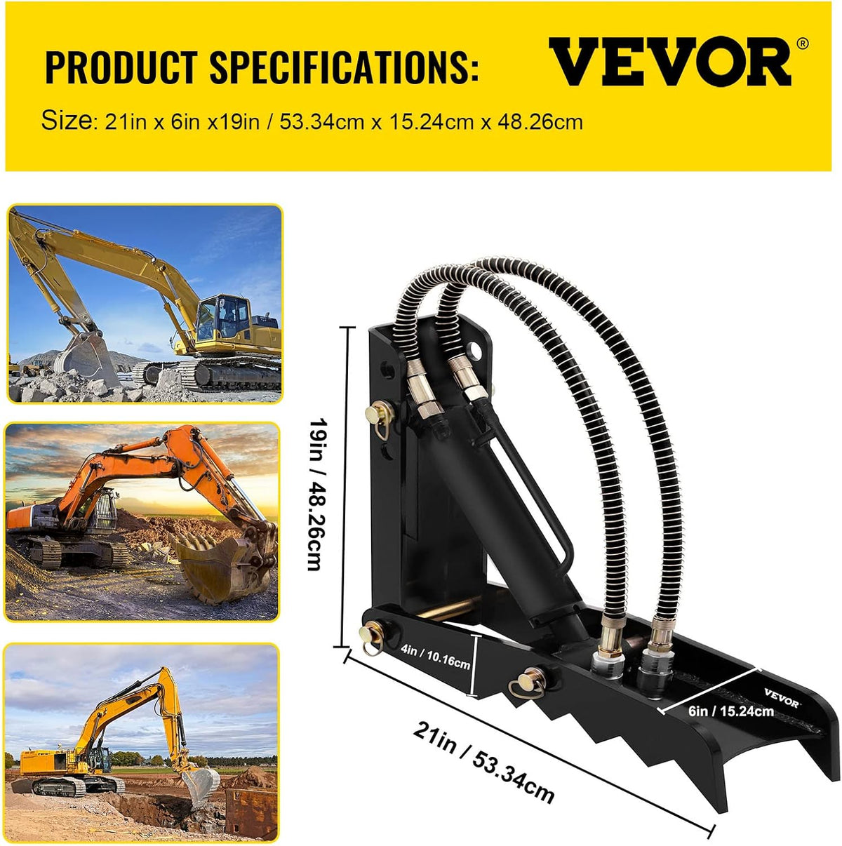 21 inch Hydraulic Backhoe Thumb Attachment with Cylinder L875785
